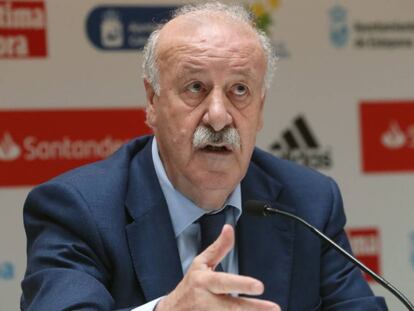 Del Bosque, durante la presentación del Campus. 