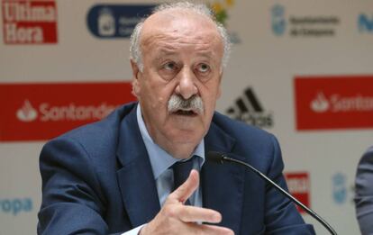 Del Bosque, durante la presentación del Campus. 