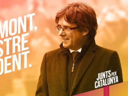 El cartell electoral de Junts per Catalunya.