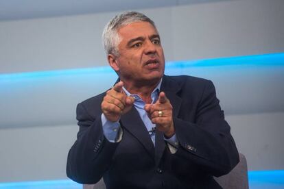 Major Olímpio, nesta quinta-feira durante a entrevista.