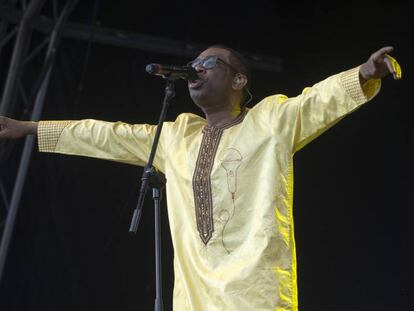 Youssou Ndour durante el Cruilla Festival, este julio, en Barcelona.