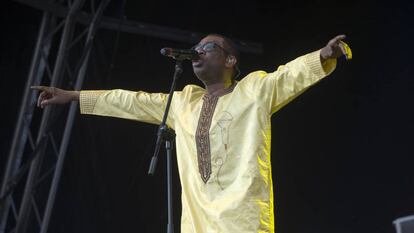 Youssou Ndour durante el Cruilla Festival, este julio, en Barcelona.