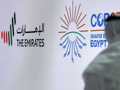 Asistentes a la cumbre del clima que se celebra en la ciudad egipcia de Sharm el Sheij.