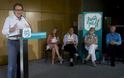 Artur Mas en un acto de campaña después de la Diada.