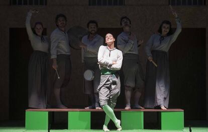 Función de 'Don Gil de las calzas verdes' en el Teatro Corral Cervantes. 