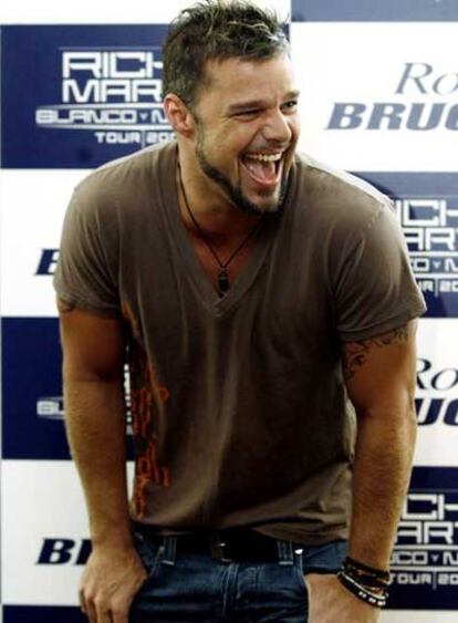 Ricky Martin, ayer, en Madrid.