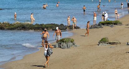 Playa de Las Canteras, en Las Palmas de Gran Canaria