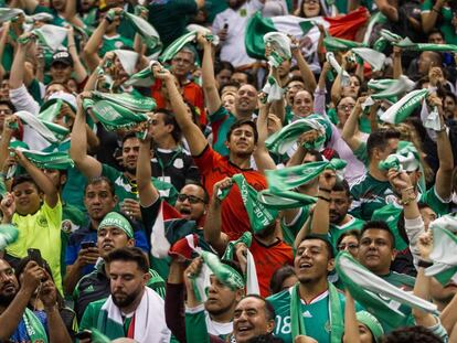 La afici&oacute;n mexicana durante el partido contra Estados Unidos