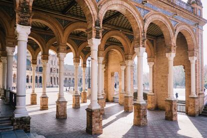 La plaza de España de Sevilla.