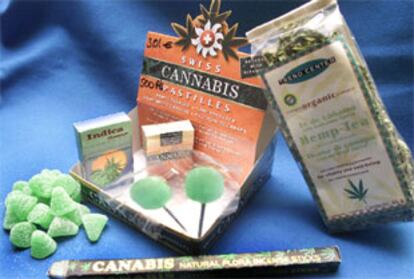 Chicles, piruletas, gominolas, té e incienso elaborados con derivados del <i>cannabis</i>.