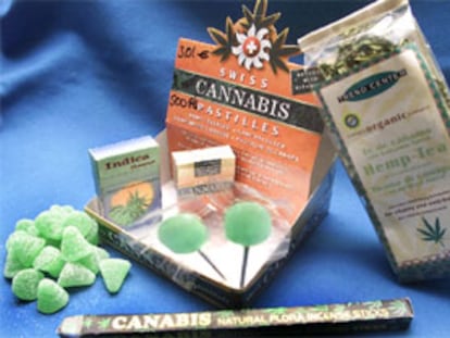Chicles, piruletas, gominolas, té e incienso elaborados con derivados del <i>cannabis</i>.
