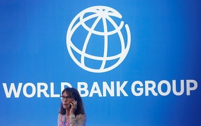 Una participante en una reunión del Banco Mundial, en una imagen de archivo.