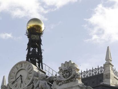 Fachada de la sede del Banco de Espa&ntilde;a, en la Plaza de Cibeles en Madrid. 