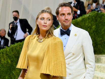 Maria Sharapova y Alexander Gilkes, en la Met Gala en 2021.