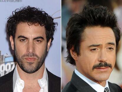 Sachan Baron Cohen (izquierda) y Robert Downey Jr.