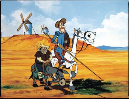 Esta serie de animación de 1979 representó para el público infantil de una forma bastante fiel y acertada la novela de Cervantes pese a que la producción fue cada vez más descuidada en su segunda mitad. Para un público más adulto, bien vale también la excelente producción ‘El Quijote’ de Manuel Gutiérrez Aragón con un gran Fernando Rey.