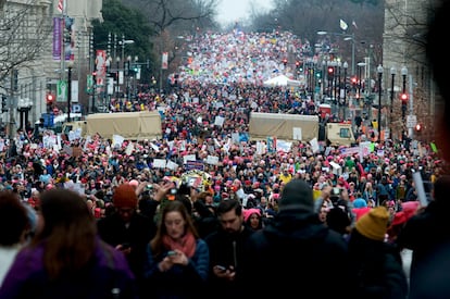 Una 500.000 personas protestaron en la marcha de mujeres de Washington el pasado 21 de enero.