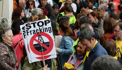 Protesta contra el fracking en Burgos. 