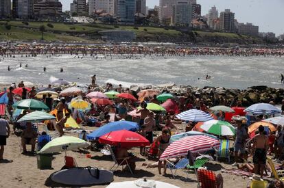 Una imagen de una playa céntrica el pasado domingo.