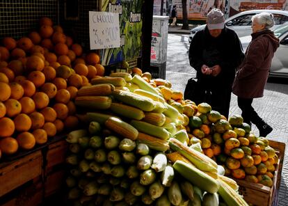 Un puesto de frutas de Buenos Aires, el pasado 11 de mayo.