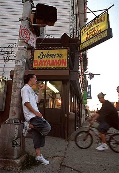 Barrio latino en el municipio de Paterson (Nueva Jersey).