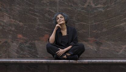 Arundhati Roy, ayer en el CCCB.