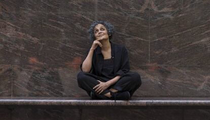 Arundhati Roy, ayer en el CCCB.
