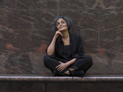 Arundhati Roy, ayer en el CCCB.