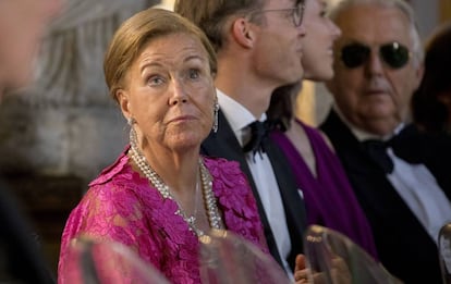 En primer plano la princes Cristina de Holanda durante un concierto en Roma en junio de 2017
