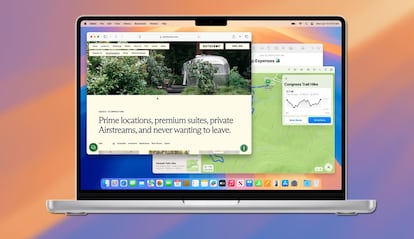 macOS Sequoia en un portátil de Apple