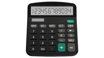 Calculadora con pantalla extragrande.