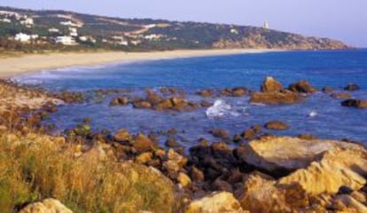 Vista de la playa de Cabo de Plata, en Tarifa (Cádiz).