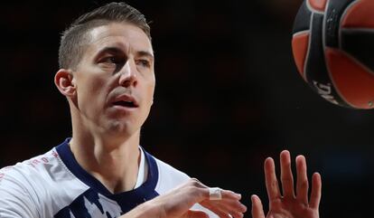 Jaycee Carroll, durante un calentamiento previo a un partido. getty