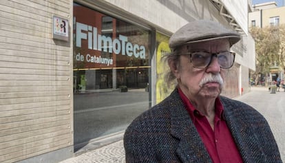 Noël Burch, en la Filmoteca, en Barcelona.