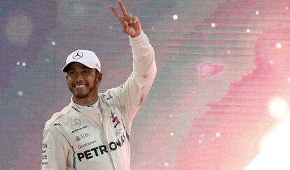 Lewis Hamilton, durante el Grand Prix de Abu Dhabi, el pasado noviembre.