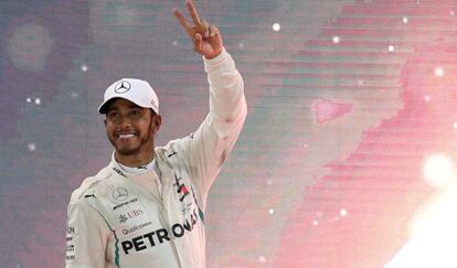 Lewis Hamilton, durante el Grand Prix de Abu Dhabi, el pasado noviembre. 