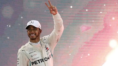 Lewis Hamilton, durante el Grand Prix de Abu Dhabi, el pasado noviembre. 
