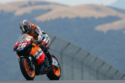 Dani Pedrosa, durante la prueba de MotoGP del domingo en el circuito estadounidense de Laguna Seca.