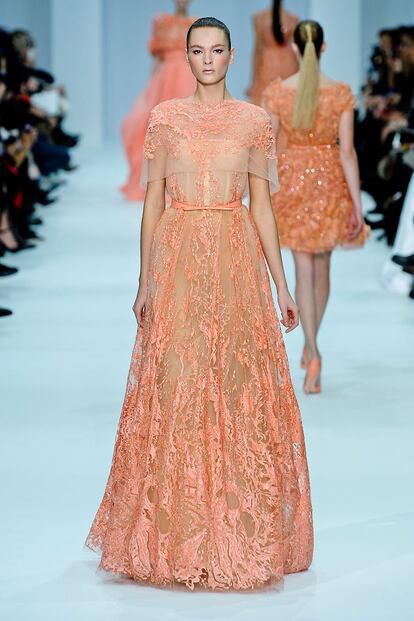 Las princesas de color de fresa de Elie Saab