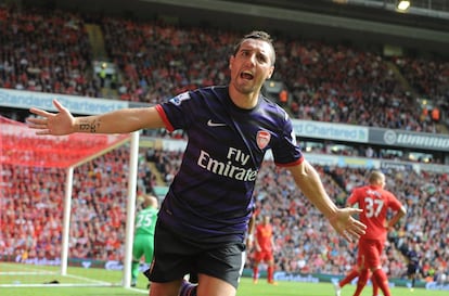 Santi Cazorla durante un partido con el Arsenal en 2012.