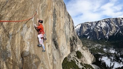 Seb Berthe en el Dawn Wall