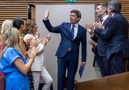 Carlos Mazón el día de su toma de posesión, el 17 de julio.