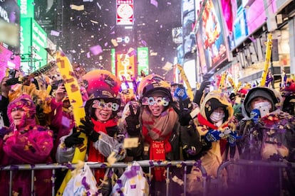 Celebracion del Año Nuevo en Times Square de Nueva York.