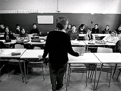 Una  clase en el instituto San José de Calasanz de Barcelona.