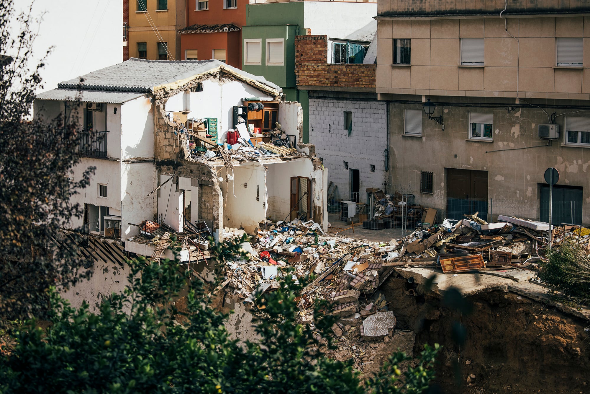 Vista del barranco de Chiva (Valencia), 24 días después de la dana del 29 de octubre de 2024.