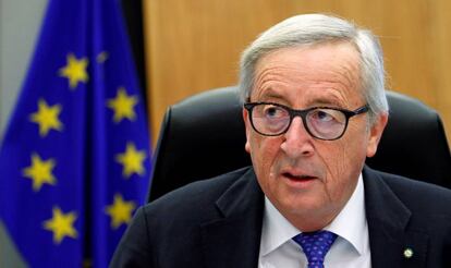 El presidente de la Comisión, Jean-Claude Juncker, este miércoles en Bruselas.