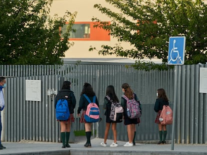 Colegio Miravalles-El Redín, en Pamplona, en septiembre.