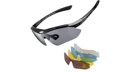Sports glasses on white background.