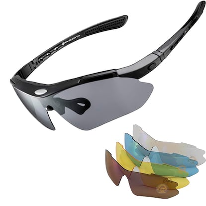 Sports glasses on white background.