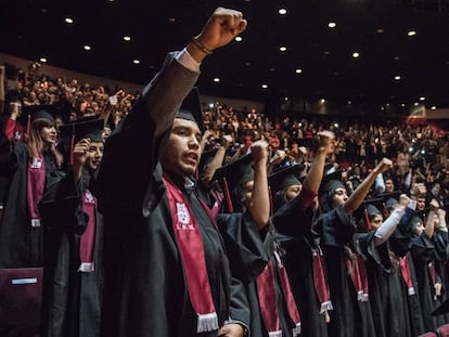 Estudiantes del Instituto Politécnico Nacional de México. 